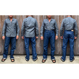 “HOMESTEADER” Shirt - Indigo Jacquard