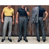 Fit Image of the Mister Freedom "Nouvelle Vague" Slacks paired with the Chemise Marina Pique in Daffodil and Black
