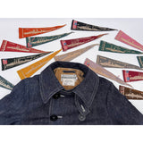 Mister Freedom® x Sugar Cane Peacoat "Okinawa" Denim - Ivory contrast stitching