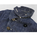 Mister Freedom® x Sugar Cane Peacoat "Okinawa" Denim - Detachable chin strap