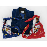 Ranch Kerchief - "JV" - Navy