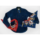 Ranch Kerchief - "JV" - Navy