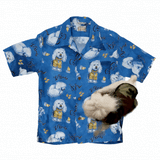 Rock 'n' Roll Shirt "The Joe Greene" - Cerulean