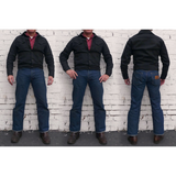 Cowboy Jacket - NOS Black Coated Denim - Warehouse - Size XS