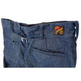 Continental Trousers - NOS Indigo Moss Denim - Warehouse - Last One - Size 28