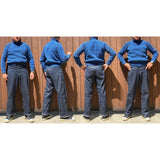 Mister Freedom® RAIDERS Trousers inspired by a vintage pair USMC M1941 Utility Trousers. Made in Japan using premium “Army” 2×1 selvedge indigo denim twill.