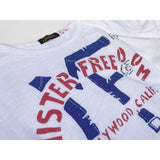 Mister Freedom® SHOP TEE "MF Legs", hand screen-printed with vintage-inspired original graphics on tubular knit jersey STANLEY T-shirts, made in USA