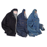 Cowboy Jacket - NOS Black Coated Denim - Warehouse - Size XS
