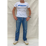 Mister Freedom® SHOP TEE "Freedom" White, screen-printed with vintage-inspired graphics on 1940s and 1950s style t-shirts, made in USA