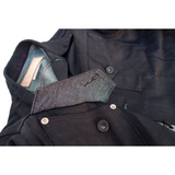 Cowboy Jacket - NOS Black Coated Denim - Warehouse - Size XS