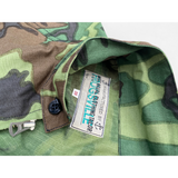 Vintage Mil-Specs 100% cotton rip-stop fabric, 6.8 Oz, Vietnam era ERDL Lowland camo pattern.