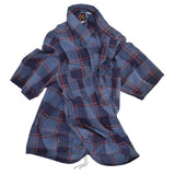 Berkeley Pull Over Shirt - Indigo Bleeding Madras