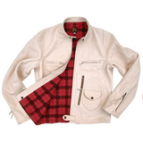 Bronco Champ Cafe Racer Leather Jacket fully lined with cotton flannel