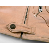 Mister Freedom® branded snap button on waist latch 