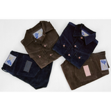 Matching Cowboy Jacket and Californian Lot.674 in brown and indigo corduroy