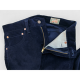 Californian Lot.674 details: zipper fly, brass tack waist button and brass rivets
