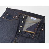 Mister Freedom® Californian Lot.64 "Twin-Denim" Button Fly with metal cast waist/fly shank buttons 