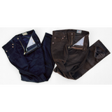Californian Lot.674 in brown and navy corduroy with zipper fly 