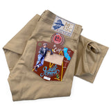 Mister Freedom® Californian Lot.674 Jeans in Golden Blonde Pique made in USA using Japanese selvedge piqué fabric.