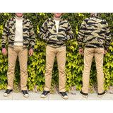Mister Freedom® Californian Lot.674 Jeans in Golden Blonde Pique made in USA using Japanese selvedge piqué fabric.