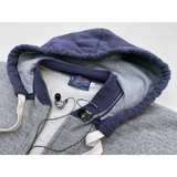 The MF® CONTENDER Attached-Hood Zip-Front Sweatshirt, in all-cotton two-tone tubular fleeced jersey, is designed by Mister Freedom® in California, USA, and produced in Japan