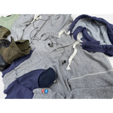 The MF® CONTENDER Attached-Hood Zip-Front Sweatshirt, in all-cotton two-tone tubular fleeced jersey, is designed by Mister Freedom® in California, USA, and produced in Japan
