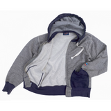 The MF® CONTENDER Attached-Hood Zip-Front Sweatshirt, in all-cotton two-tone tubular fleeced jersey, is designed by Mister Freedom® in California, USA, and produced in Japan