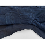 Indigo Cross Hatch Twill Patina: New vs worn example
