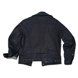 Cowboy Jacket - NOS Black Coated Denim - Warehouse - Size XS