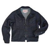 Cowboy Jacket - NOS Black Coated Denim - Warehouse - Size XS