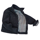 Cowboy Jacket - NOS Black Coated Denim - Warehouse - Size XS