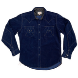 Dude Rancher Shirt in Indigo corduroy, made in Japan