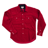 Dude Rancher Western Shirt in red corduroy, made in Japan