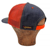 Snapback Cap 5P Type II - NOS Selvedge Denim Orange Mesh
