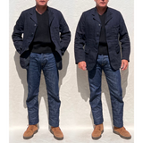 Californian Lot.674 Blue Jeans worn with Continental Sportcoat and Terrence Cashmere sweater