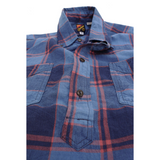 Berkeley Pull Over Shirt - Indigo Bleeding Madras
