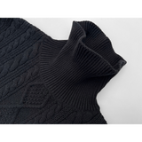 Fisherman style rib roll-neck 