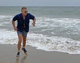 Mister Freedom® Continental Bermuda shorts made in USA from Japanese indigo Palaka cloth. 