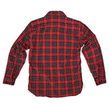 Nixon Shirt - Red Printed Plaid Corduroy