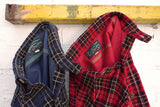 Nixon Shirt - Navy Printed Plaid Corduroy - Warehouse - Last One - Size Medium