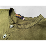 P.T. Henley with ribbed needle-out cotton jersey neckband