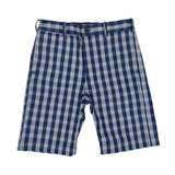 Mister Freedom® Continental Bermuda shorts made in USA from Japanese indigo Palaka cloth. 
