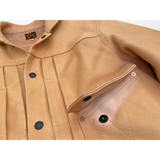 Ranch Blouse "Randall" Natural Veg-Tan Leather. Made In USA