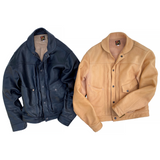 Ranch Blouse "Ringo" Black Veg-Tan Leather. Made in USA