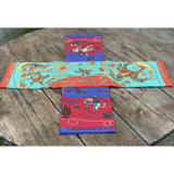 Mister Freedom® Ranch Kerchief selvedge bandana featuring vintage-inspired 1950s-60s dude ranch cowboy/western artwork.