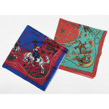 Mister Freedom® Ranch Kerchief selvedge bandana featuring vintage-inspired 1950s-60s dude ranch cowboy/western artwork.