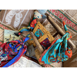 Mister Freedom® Ranch Kerchief selvedge bandana featuring vintage-inspired 1950s-60s dude ranch cowboy/western artwork.