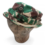 Our Boonie hat features metal ventilation mesh screen eyelets, similar to the type found on the M-1966 Jungle Boot.