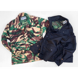 Side By Side Image with both Colorways of the Mister Freedom Sugar Cane One-Zero Smock