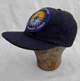 Mister Freedom® “SHIP CAP” Snapback Cap in Selvedge Denim featuring vintage military patch. Made in USA.